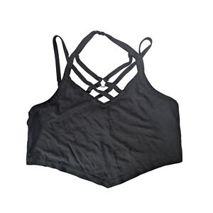 Killstar Black Lattice Harness V-Neck Crop Top Requiem Vest XXL